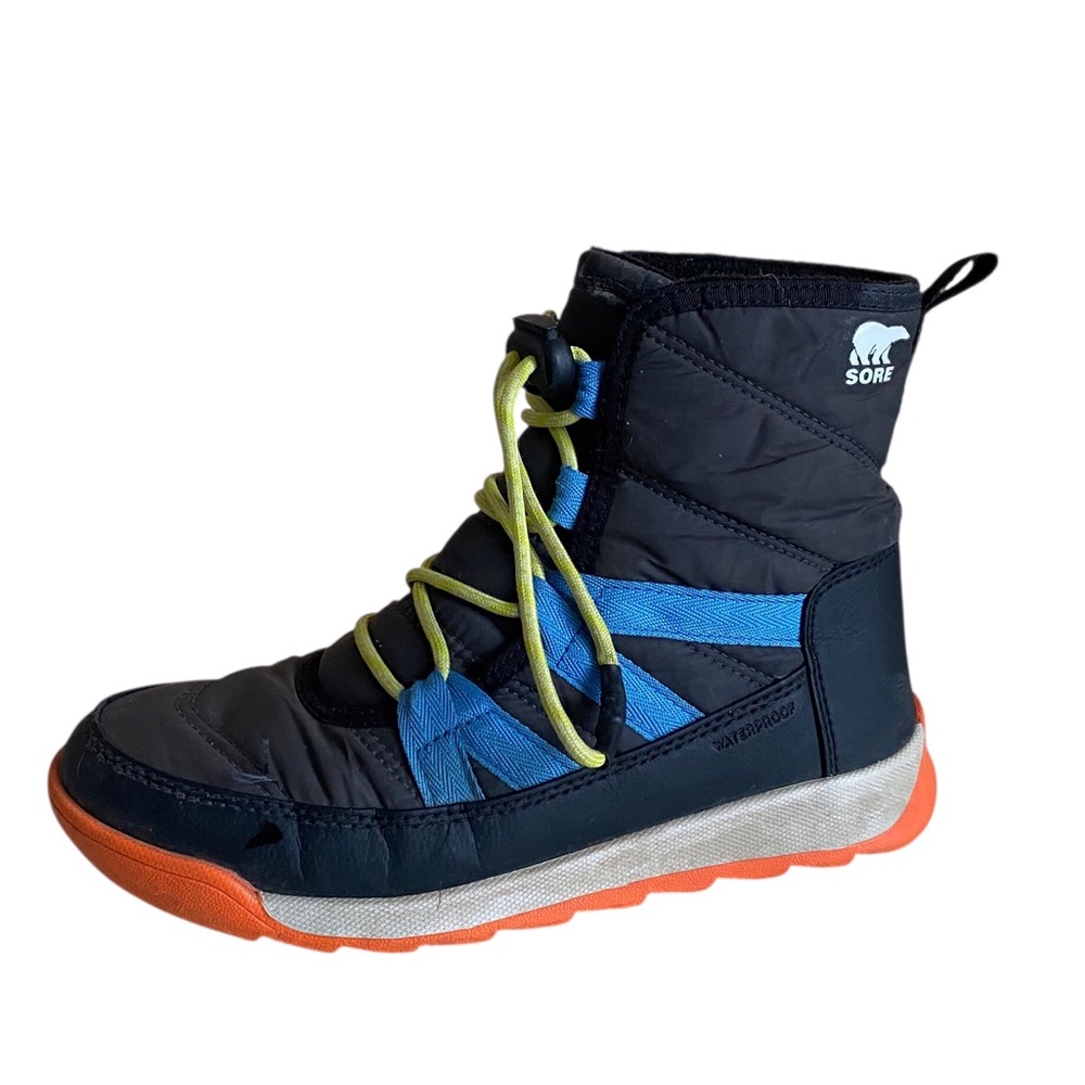 Sorel Whitney II Youth Size 4 Snow Boots Unisex Kids Waterproof Gray NY3903-093